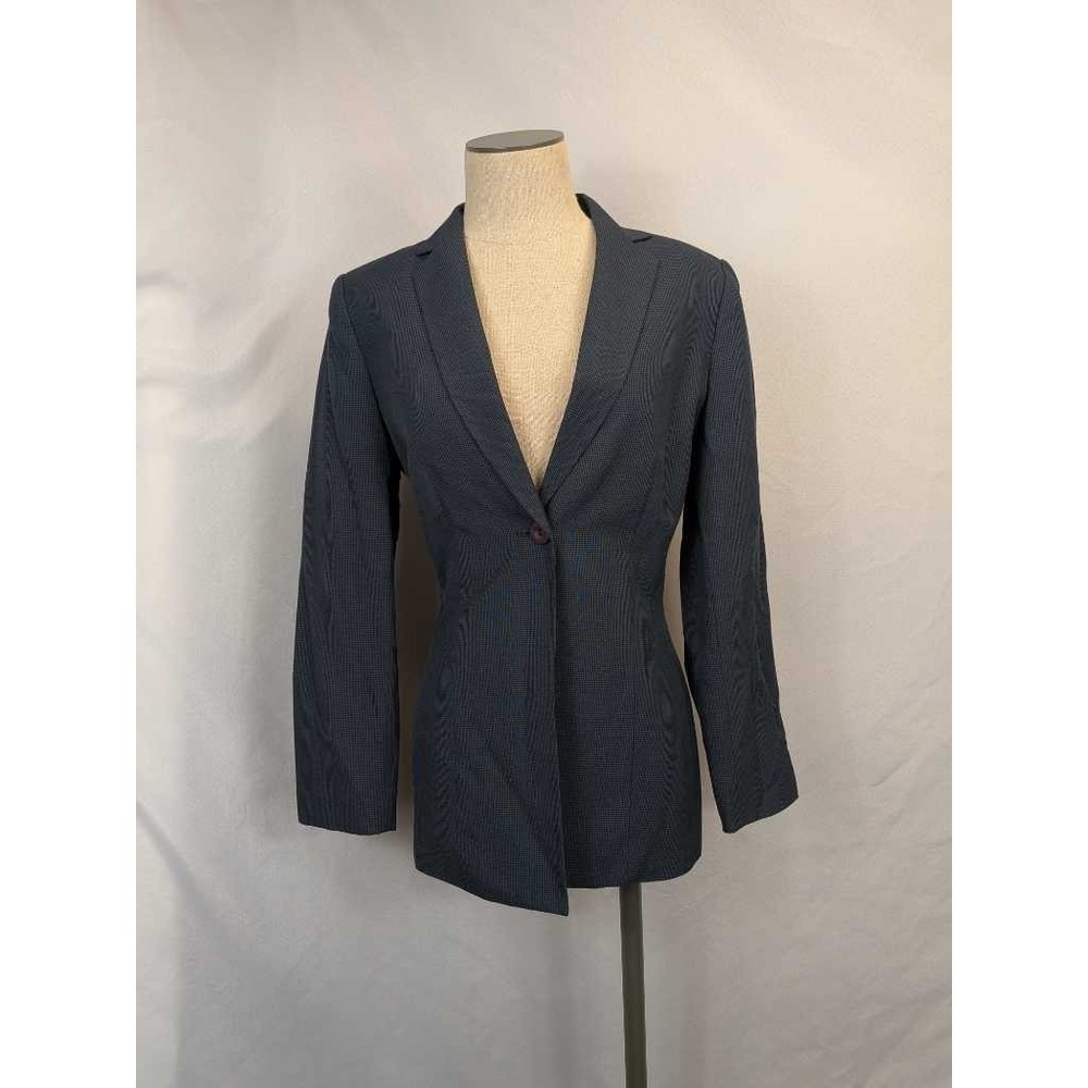 Le Suit Women's Blazer‎ Size 6 Navy Blue Pinstripe Career Jacket Suit